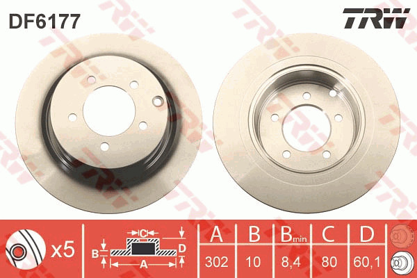 Jarrulevy TRW DF6177