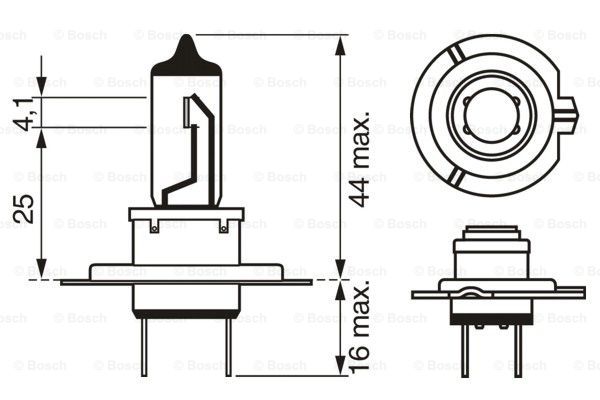 Päävalonheittimen polttimot BOSCH 1 987 301 090