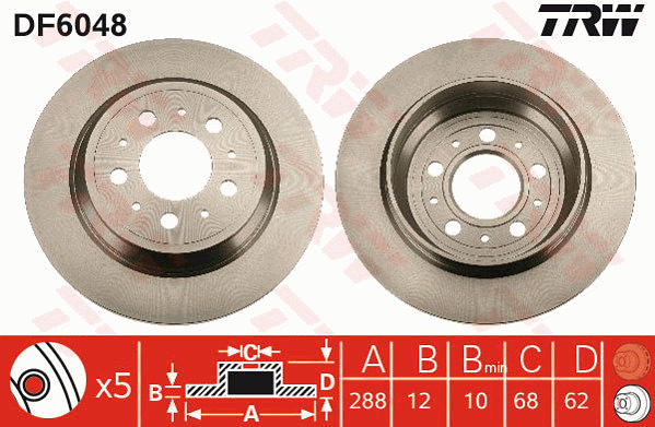 Jarrulevy TRW DF6048