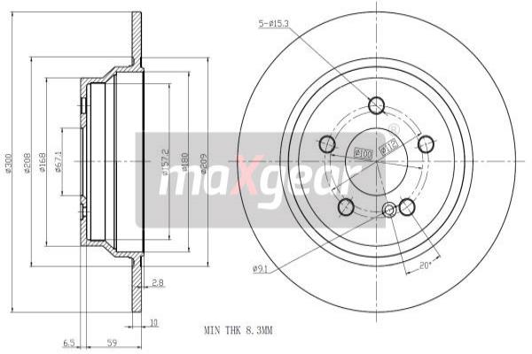 Jarrulevy MAXGEAR 19-1198