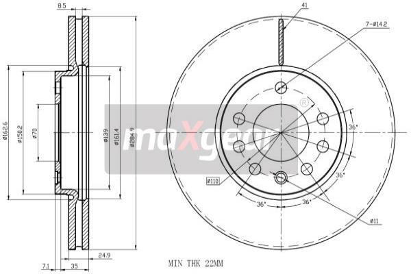 Jarrulevy MAXGEAR 19-0812