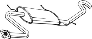 Takaäänenvaimentaja, MAZDA 323 II, 323 III, 323 Hatchback III, 323 Station Wagon III, E25240100F, E25640100B, E52540100B, E52540100C, E5