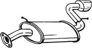 Takaäänenvaimentaja, Taakse, vasen, CHEVROLET CAPTIVA, 96870457