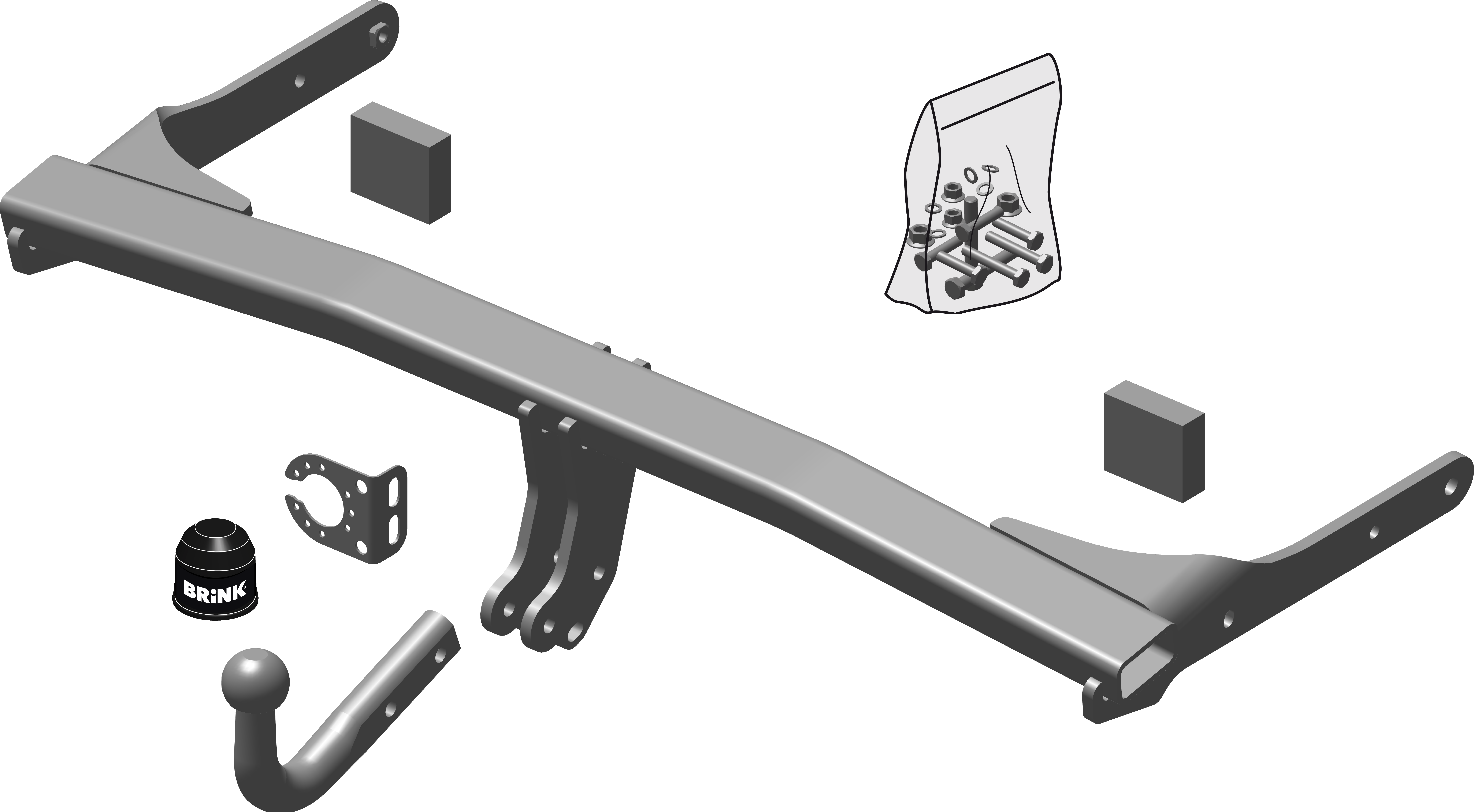 Vetokoukku BRINK 539000 VW CC Coupe, Passat, Passat Variant '10-14
