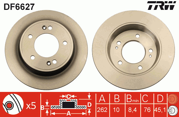 Jarrulevy TRW DF6627