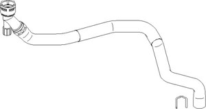 Jäähdyttimen letku, Alla, Poistopuoli, VW NEW BEETLE, 1C0 122 051, 1C0 122 051H