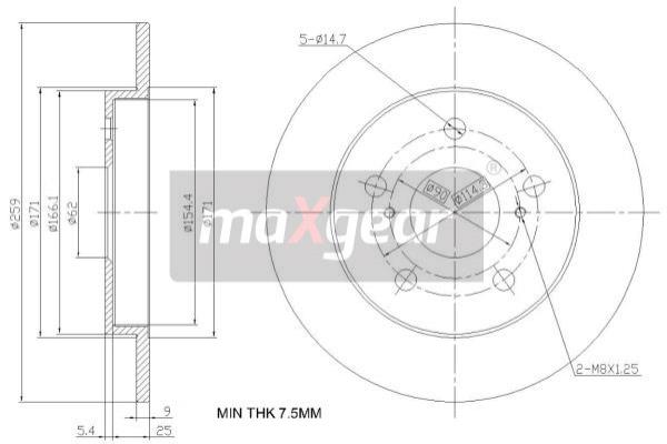 Jarrulevy MAXGEAR 19-2467
