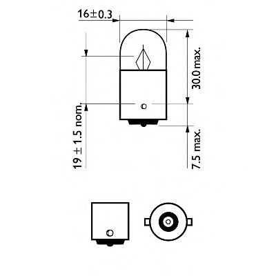 Polttimo, vilkkuvalo PHILIPS 12821LLECOCP
