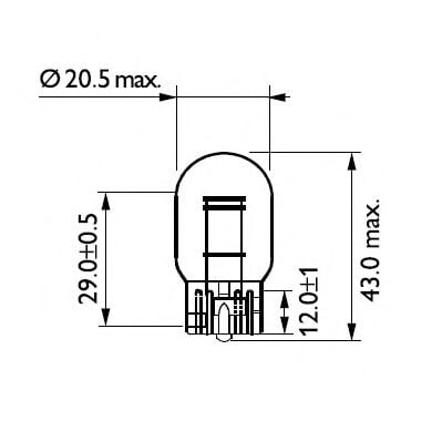Polttimo, jarru-/takavalo PHILIPS 12066CP