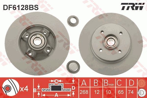 Jarrulevy TRW DF6128BS