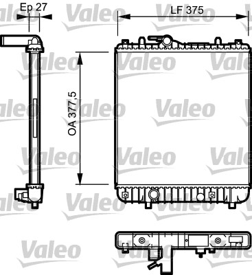 Jäähdytin,moottorin jäähdytys VALEO 734330