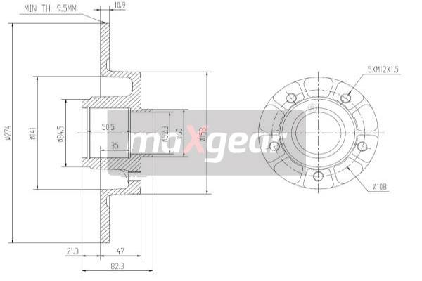 Jarrulevy MAXGEAR 19-1276