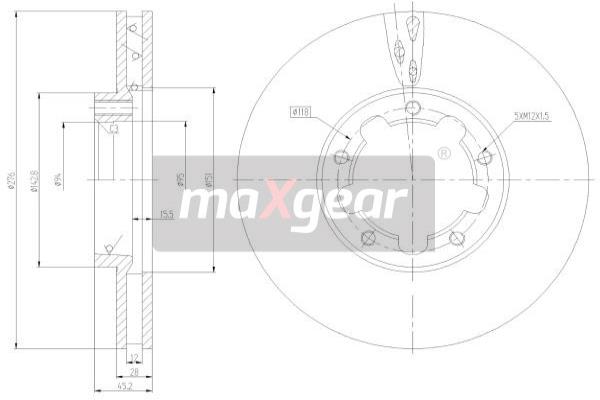 Jarrulevy MAXGEAR 19-3337