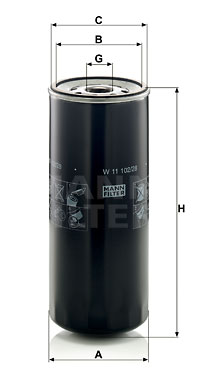 Öljynsuodatin MANN-FILTER W 11 102/28