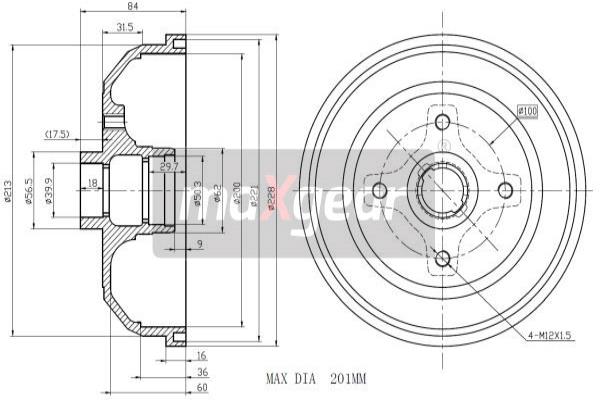 Jarrurumpu MAXGEAR 19-0834