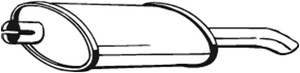 Takaäänenvaimentaja, OPEL ASTRA F Halvkombi, KADETT E Cabriolet, KADETT E Halvkombi, VAUXHALL ASTRA Mk III, ASTRA Mk Halvkombi II, 58528