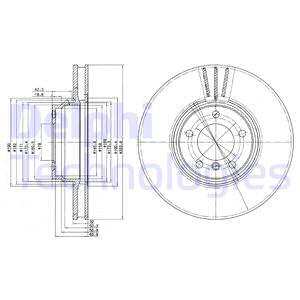 Jarrulevy DELPHI BG9212
