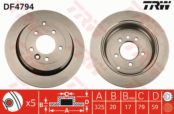 Jarrulevy TRW DF4794