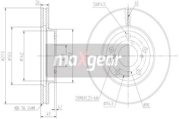 Jarrulevy MAXGEAR 19-1867MAX
