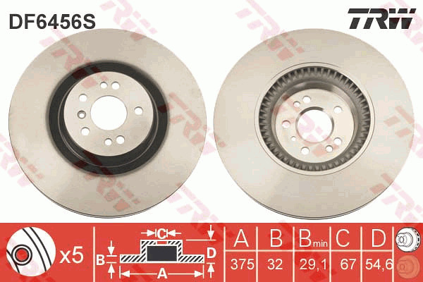 Jarrulevy TRW DF6456S