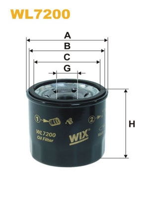 Öljynsuodatin WIX FILTERS WL7200