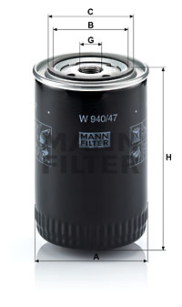 Öljynsuodatin MANN-FILTER W 940/47