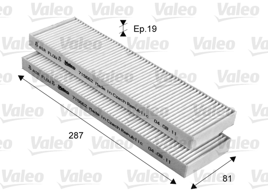 Raitisilmasuodatin VALEO 715662