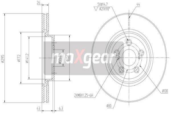 Jarrulevy MAXGEAR 19-0969