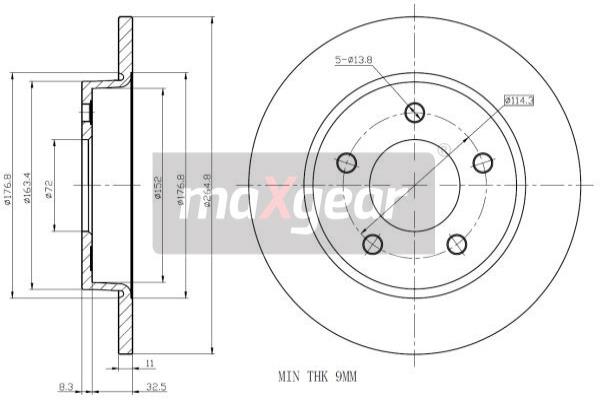 Jarrulevy MAXGEAR 19-1011