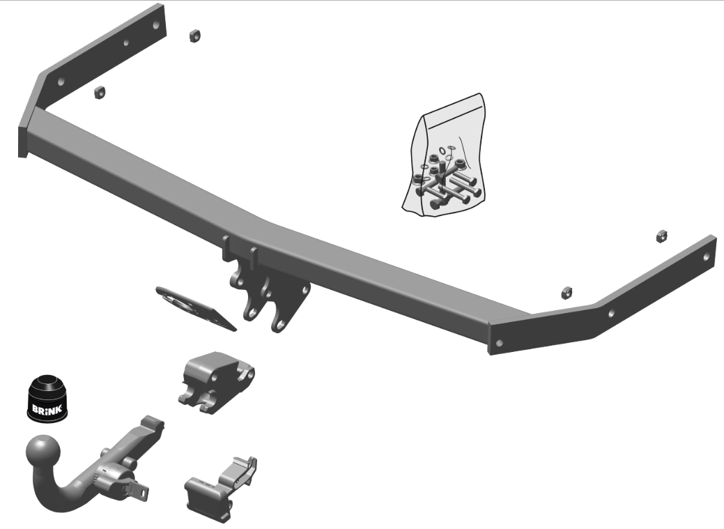 Vetokoukku BRINK 491700 VW Golf VI '08-13, Golf Plus '05-09