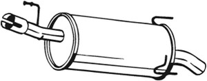 Takaäänenvaimentaja, OPEL MERIVA A Minibus, minivan, VAUXHALL MERIVA A, 13107578, 5852198, 5852445, 93335171