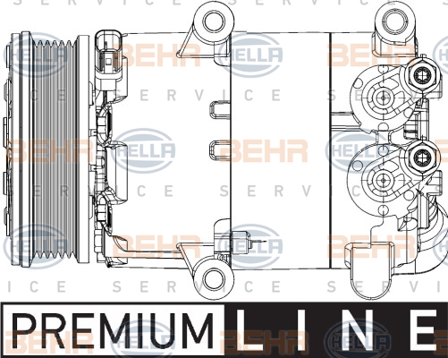Kompressori, ilmastointilaite HELLA 8FK 351 334-421