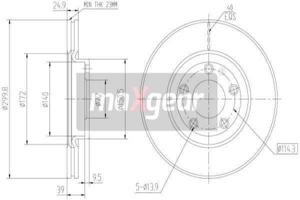 Jarrulevy MAXGEAR 19-1268