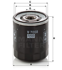 Öljynsuodatin MANN-FILTER W 7058