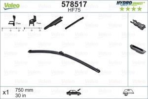 Pyyhkijänsulka, Etu, vasen, CITROËN,DS,FORD,PEUGEOT,RENAULT, 1473406, 1473407, 1609967080, 1609967180, 1613156780, 1680497, 1850109, 185