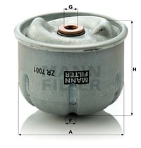Öljynsuodatin MANN-FILTER ZR 7001