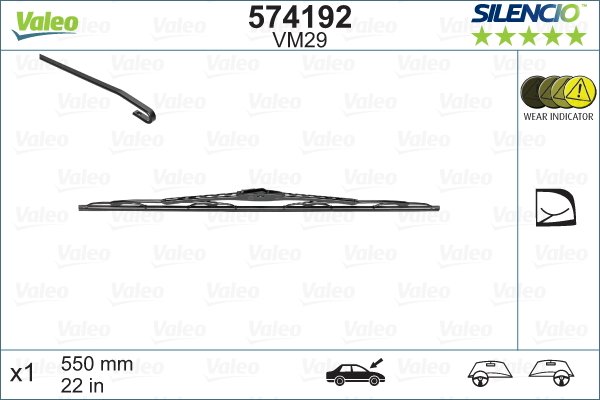 Pyyhkijänsulka VALEO 574192
