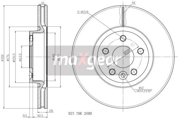 Jarrulevy MAXGEAR 19-1332