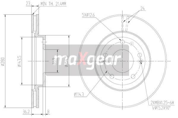 Jarrulevy MAXGEAR 19-2217