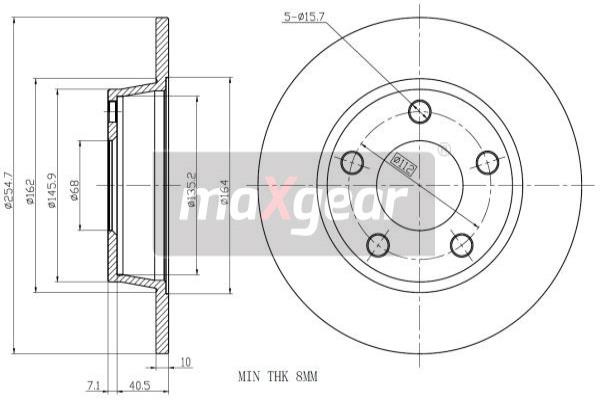 Jarrulevy MAXGEAR 19-1801