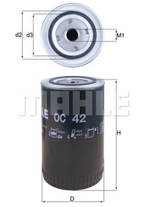 Öljynsuodatin, VW LT 28-35 Flak/chassi I, LT 28-35 Skåp I, 0003563603, 0075065702, 061115561, 152089X800, 152089X80A, 1565204, 2654407,