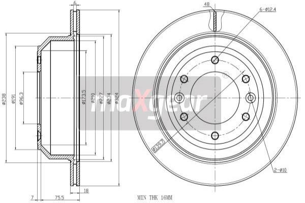 Jarrulevy MAXGEAR 19-3190