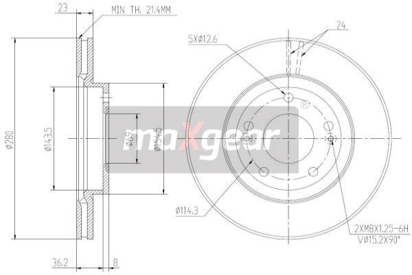 Jarrulevy MAXGEAR 19-3239