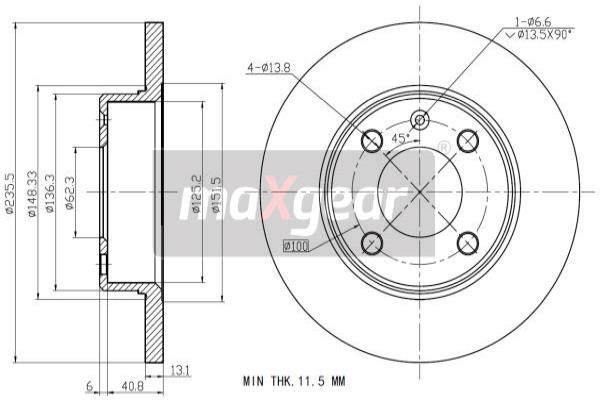 Jarrulevy MAXGEAR 19-0773