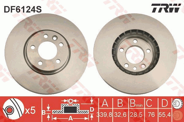 Jarrulevy TRW DF6124S