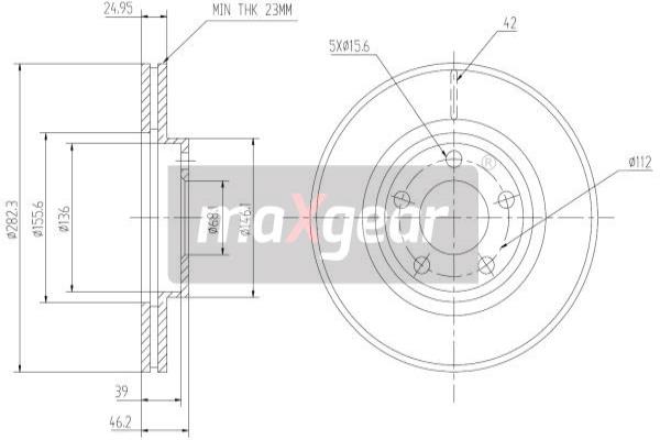 Jarrulevy MAXGEAR 19-0757