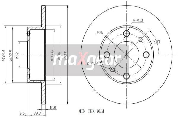 Jarrulevy MAXGEAR 19-0704