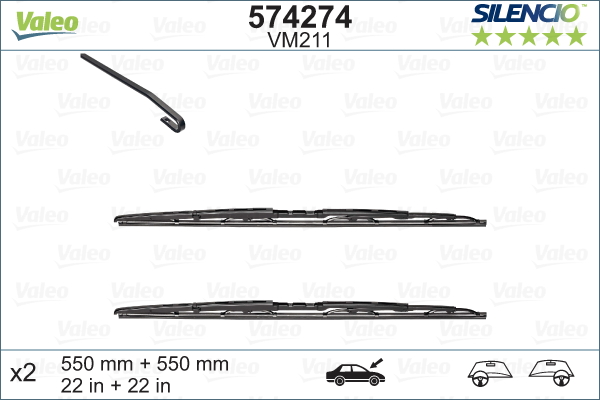 Pyyhkijänsulka VALEO 574274