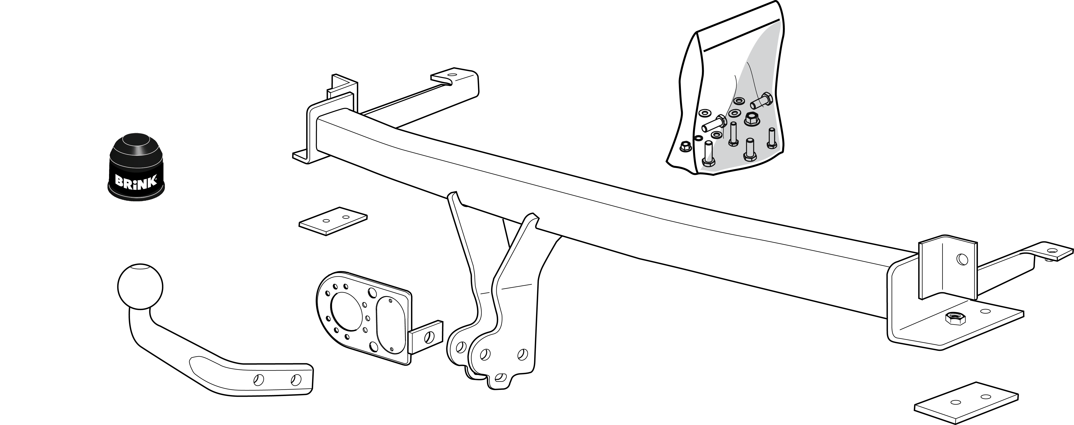 Vetokoukku BRINK 381600 Honda Jazz '02-08