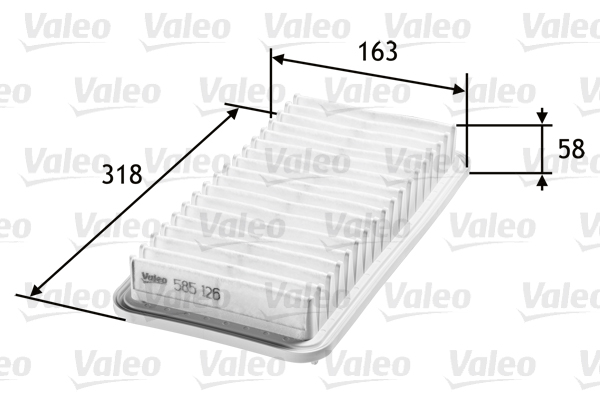 Ilmansuodatin VALEO 585126
